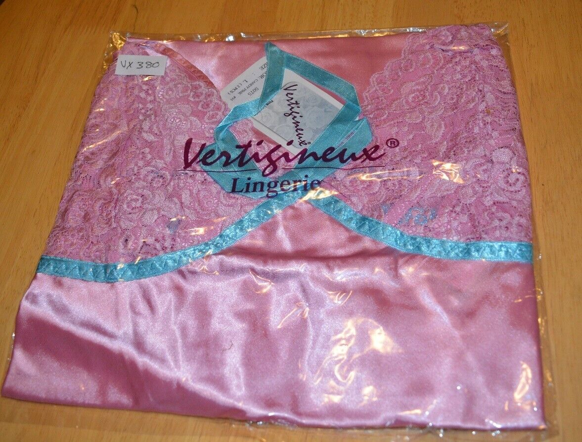New Lingerie VX Intimate Candy Pink Satin Babydoll With G-string Size Large 5075 Clothes, Shoes & Accessories:Women:Women's Clothing:Lingerie & Nightwear:Nightwear CasaFenix