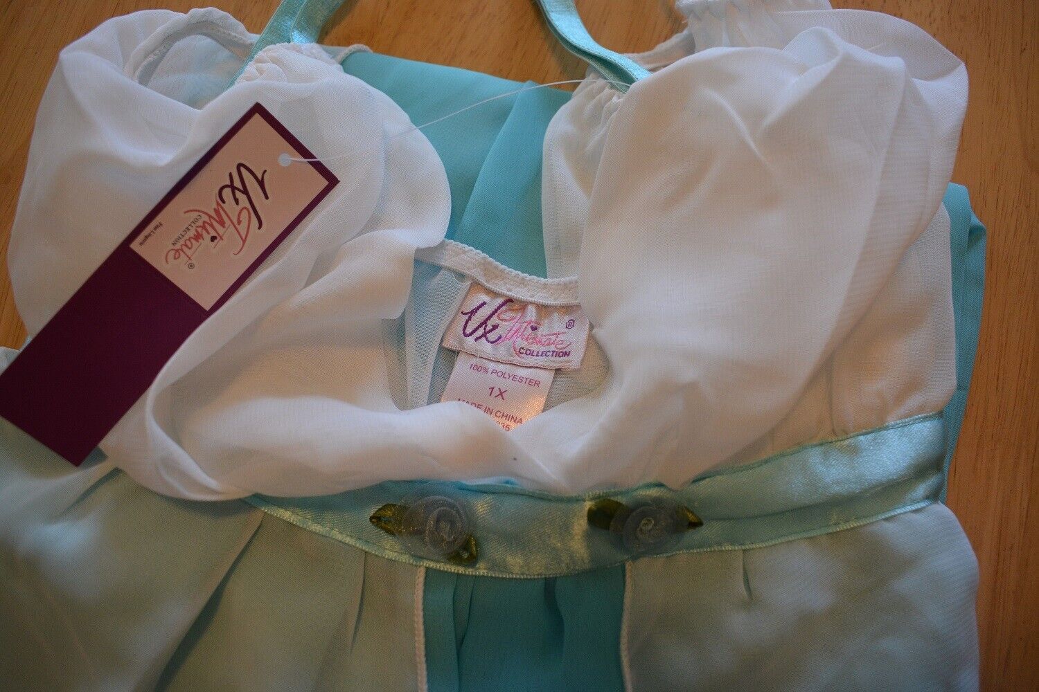 New Lingerie VX Intimate Ivory Blue Babydoll With G-string Size Medium. 5207 Clothes, Shoes & Accessories:Women:Women's Clothing:Lingerie & Nightwear:Nightwear CasaFenix
