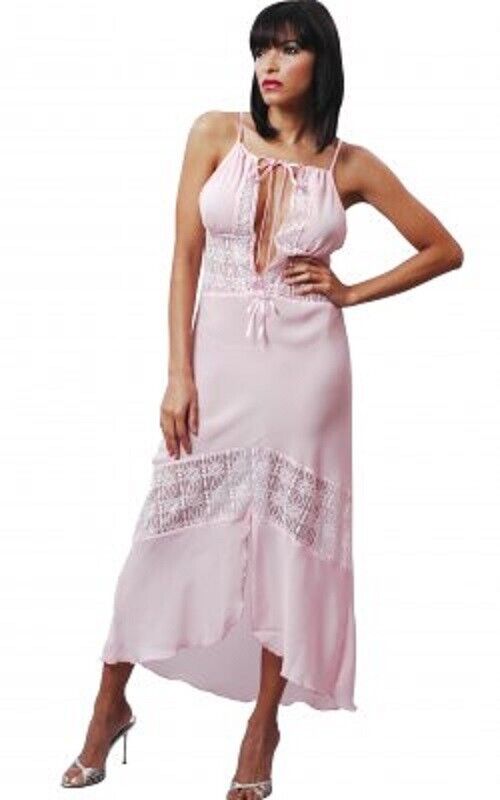 BNWT Vx Intimate Georgette Chiffon Gown Size Medium Style 6046 Colour White Clothes, Shoes & Accessories:Women:Women's Clothing:Lingerie & Nightwear:Nightwear CasaFenix