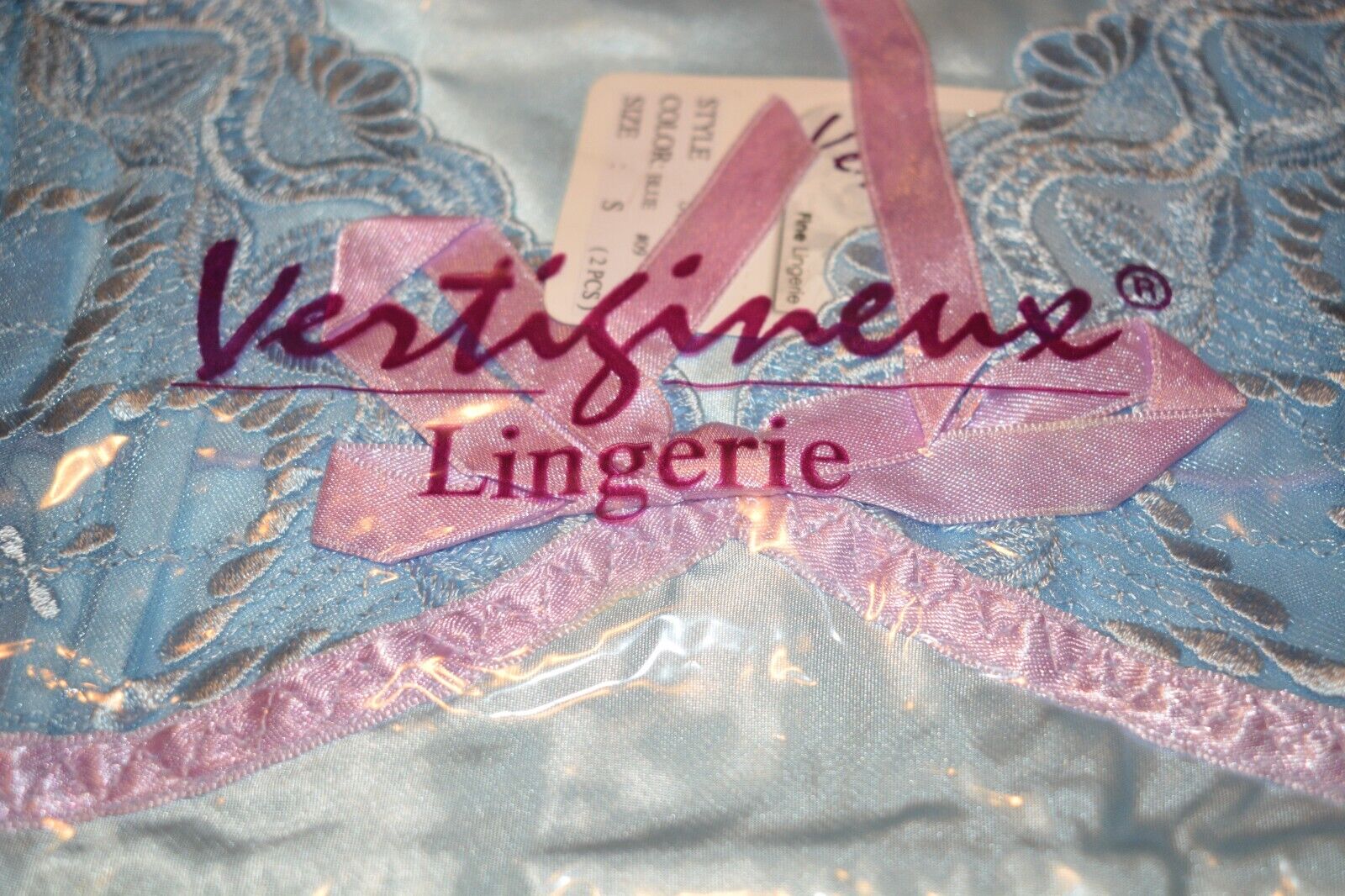 New Lingerie VX Intimate Blue Satin Babydoll With G-string Size Small 5075 Clothes, Shoes & Accessories:Women:Women's Clothing:Lingerie & Nightwear:Nightwear CasaFenix