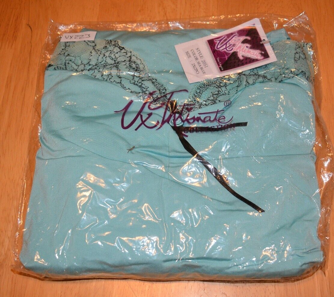 Brand New Lingerie VX Intimate Blue Cami Pajamas PJ Size 1XL. (2051) VX235 Clothes, Shoes & Accessories:Women:Women's Clothing:Lingerie & Nightwear:Nightwear CasaFenix