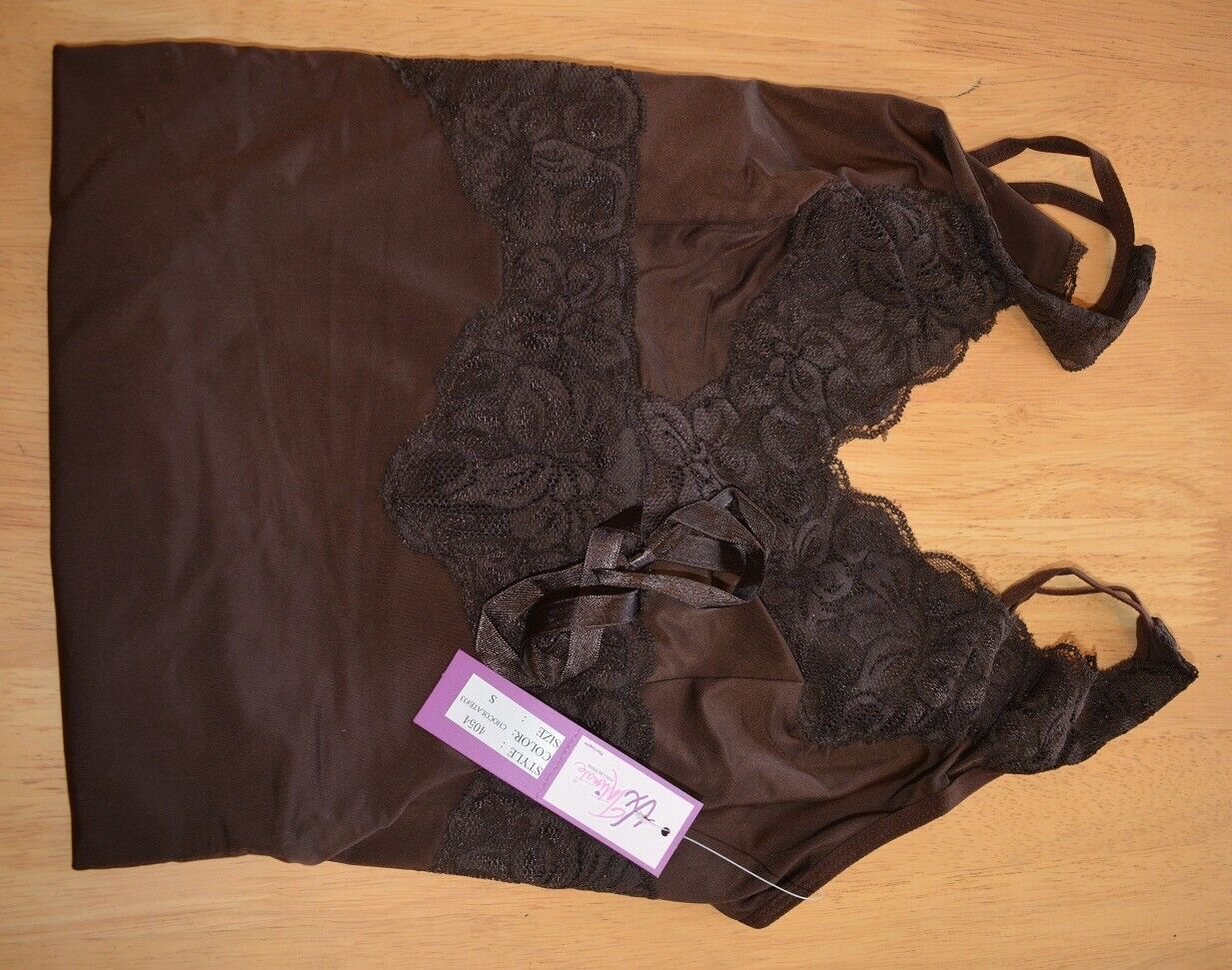 Brand New Lingerie VX Intimate Chocolate Chemise Size Small. (4054) nightdress Clothes, Shoes & Accessories:Women:Women's Clothing:Lingerie & Nightwear:Nightwear CasaFenix