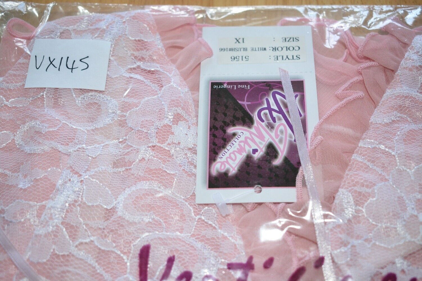 Brand New Lingerie VX Intimate Pink & White Babydoll + G-string Size Large 5156 VX144 Clothes, Shoes & Accessories:Women:Women's Clothing:Lingerie & Nightwear:Nightwear CasaFenix