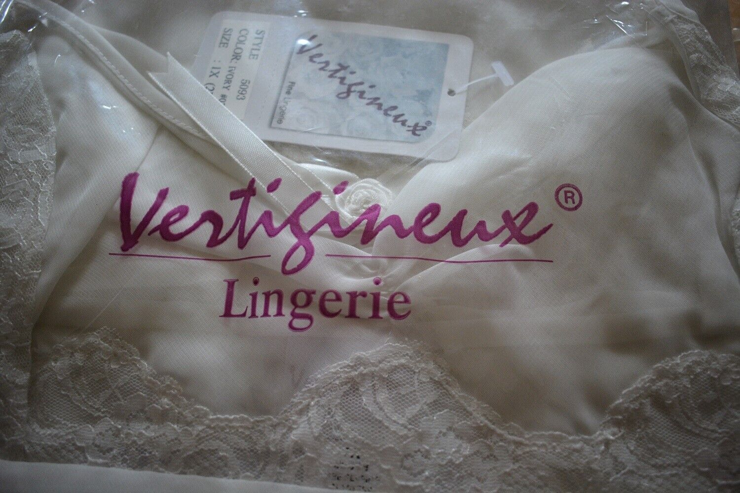 New VX Intimate Ivory Chiffon & Lace Babydoll + G-String (5093). Size Small Clothes, Shoes & Accessories:Women:Women's Clothing:Lingerie & Nightwear:Nightwear CasaFenix