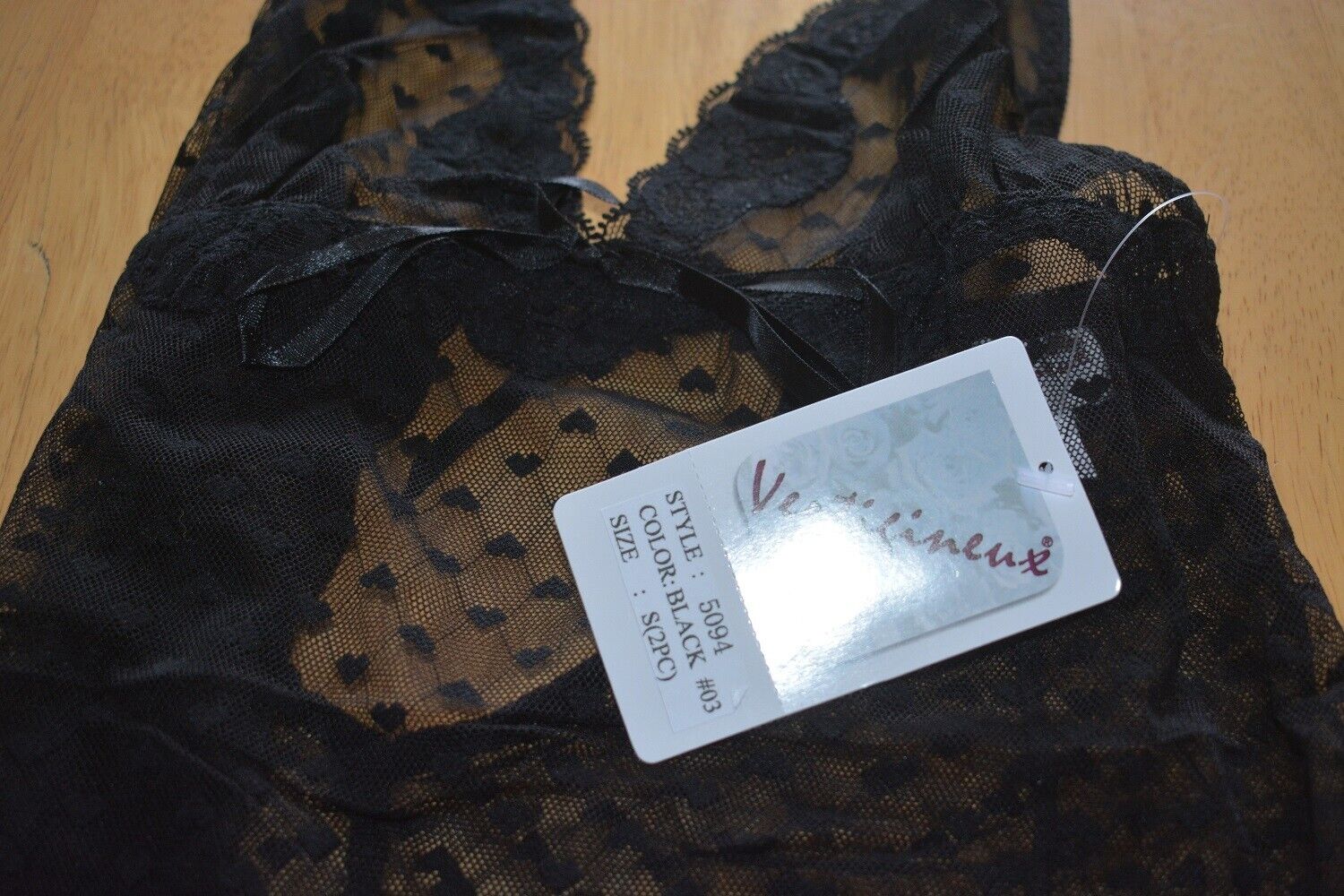 New Lingerie VX Intimate Black Mesh Babydoll With G-string Size Large. 5094 Clothes, Shoes & Accessories:Women:Women's Clothing:Lingerie & Nightwear:Nightwear CasaFenix