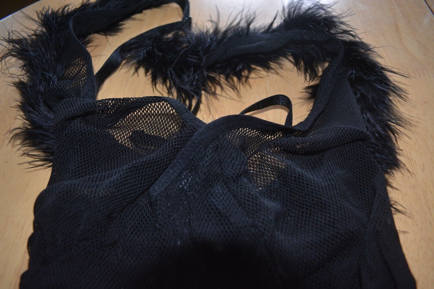 New VX Intimate Black Fur Edged See Through Babydoll + G-string One Size. 5024 Clothes, Shoes & Accessories:Women:Women's Clothing:Lingerie & Nightwear:Nightwear CasaFenix