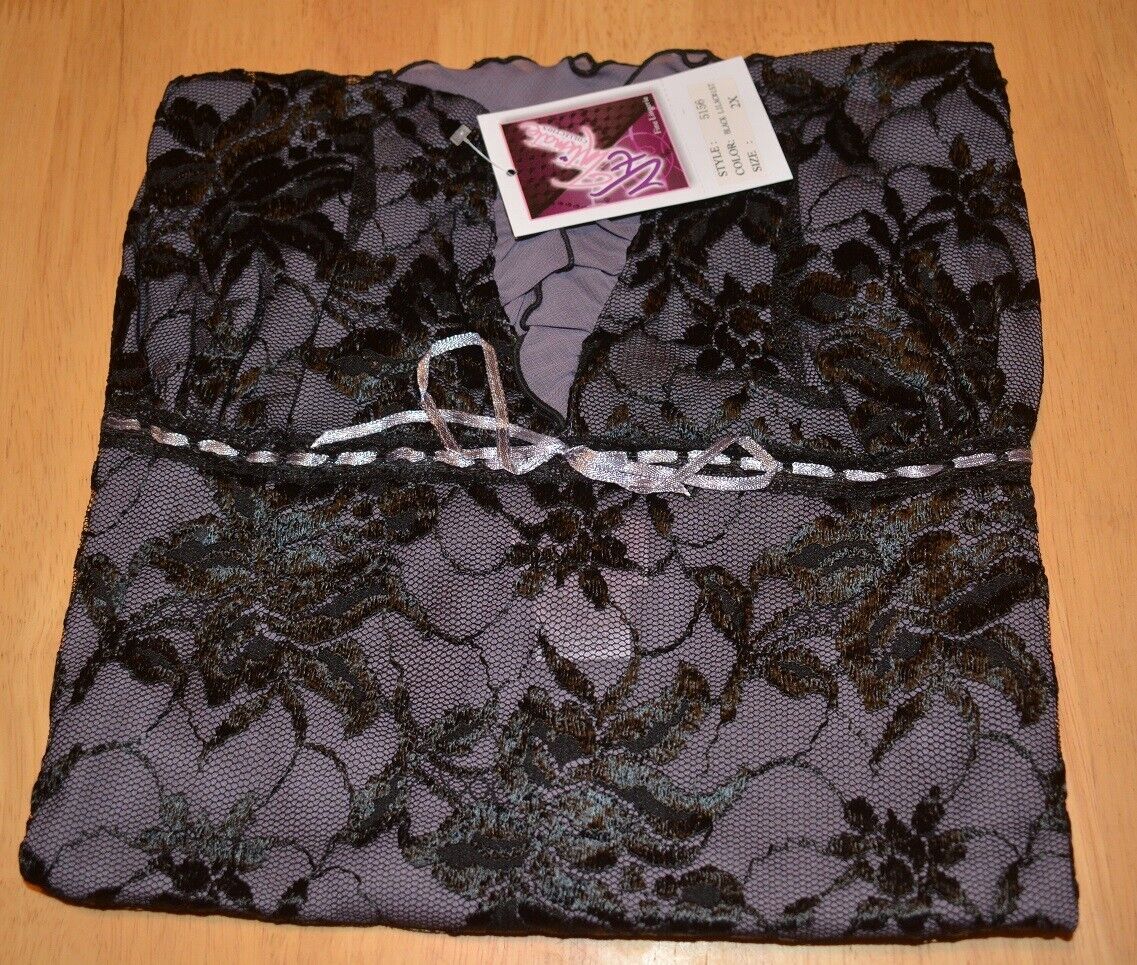 Brand New Lingerie VX Intimate Lilac / Black Babydoll + G-string Size Small 5156 VX78 Clothes, Shoes & Accessories:Women:Women's Clothing:Lingerie & Nightwear:Nightwear CasaFenix