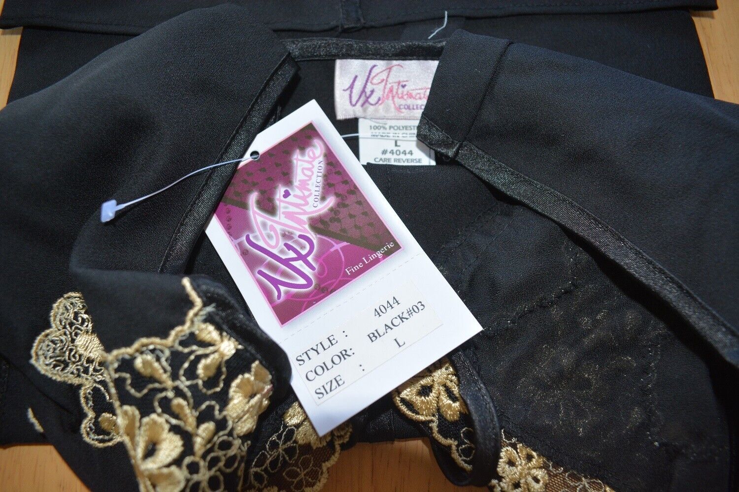 Brand New Lingerie VX Intimate Black Chemise Size Medium. (4044) nightdress VX172 Clothes, Shoes & Accessories:Women:Women's Clothing:Lingerie & Nightwear:Nightwear CasaFenix
