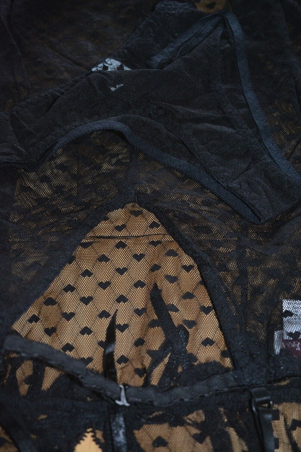 New Lingerie VX Intimate Black Mesh Babydoll With G-string Size Large. 5094 Clothes, Shoes & Accessories:Women:Women's Clothing:Lingerie & Nightwear:Nightwear CasaFenix