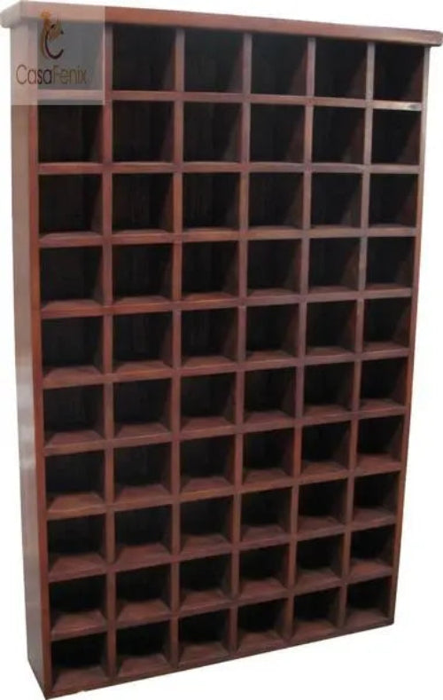 Tree Dimensions Cd Rack 60 Section CD Rack Solid Mahogany - CasaFenix