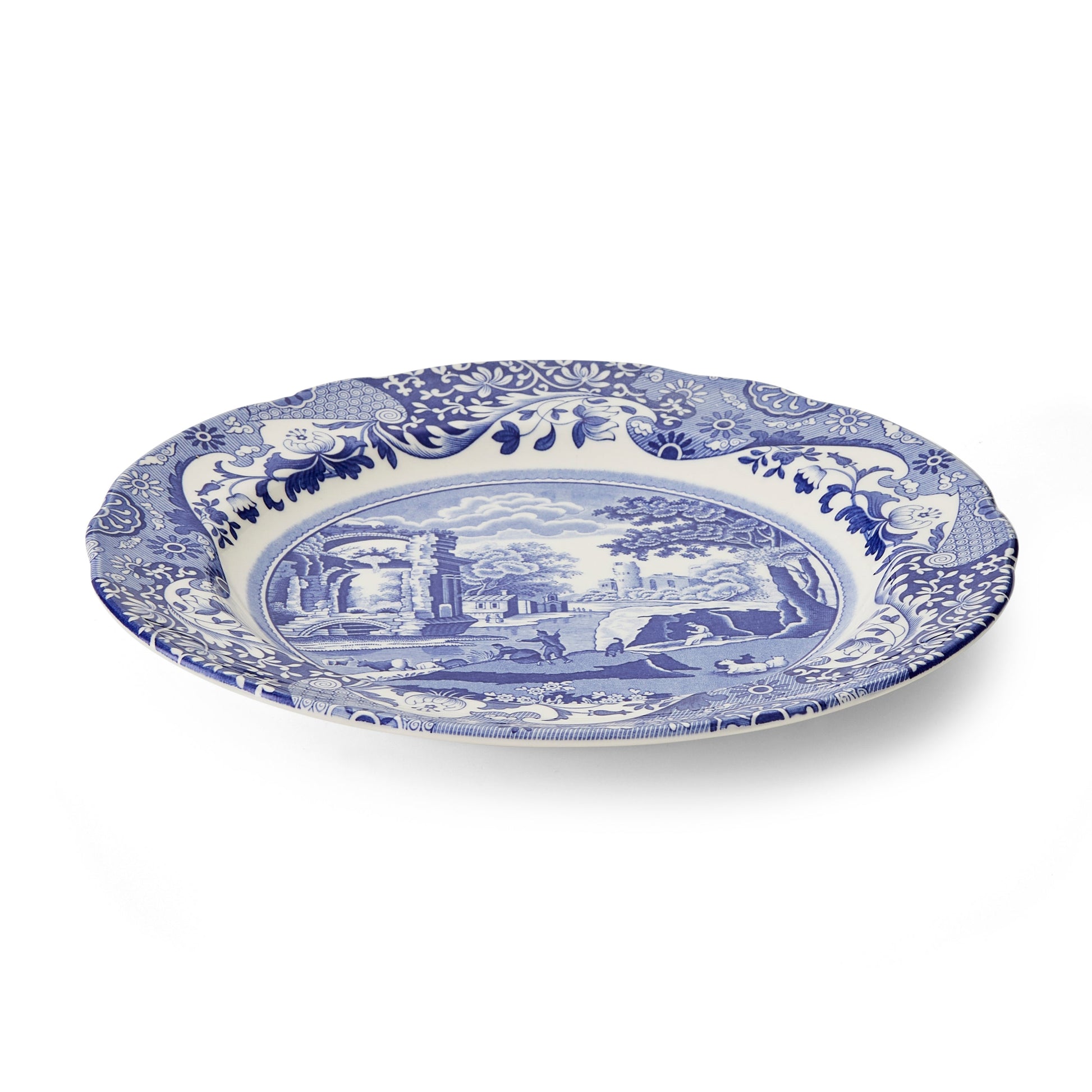 Blue Italian Set of 4 Porcelain Dinner Plates – Spode Fine China dinnerware CasaFenix