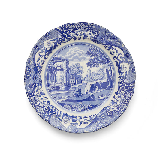 Blue Italian Set of 4 Porcelain Dinner Plates – Spode Fine China dinnerware CasaFenix
