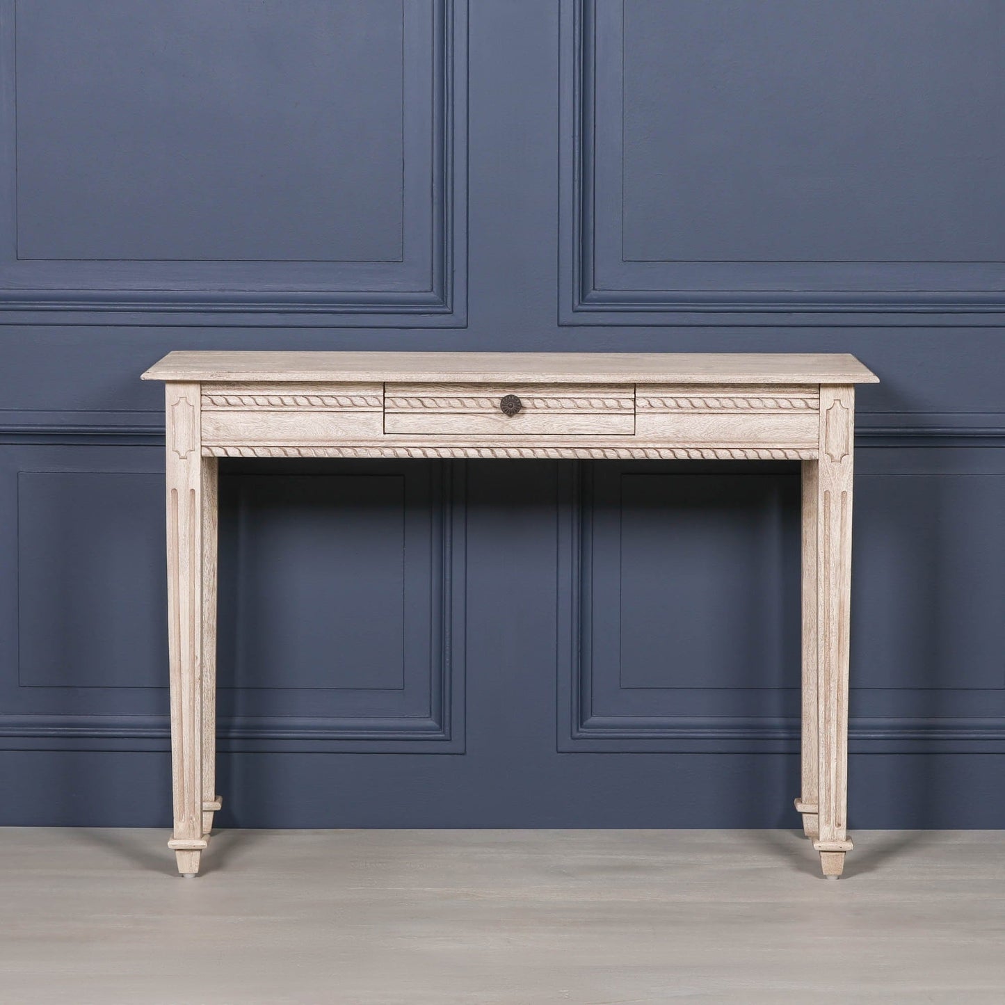 Acacia Wood Carved Console & Dressing Table with Drawer Side Table CasaFenix