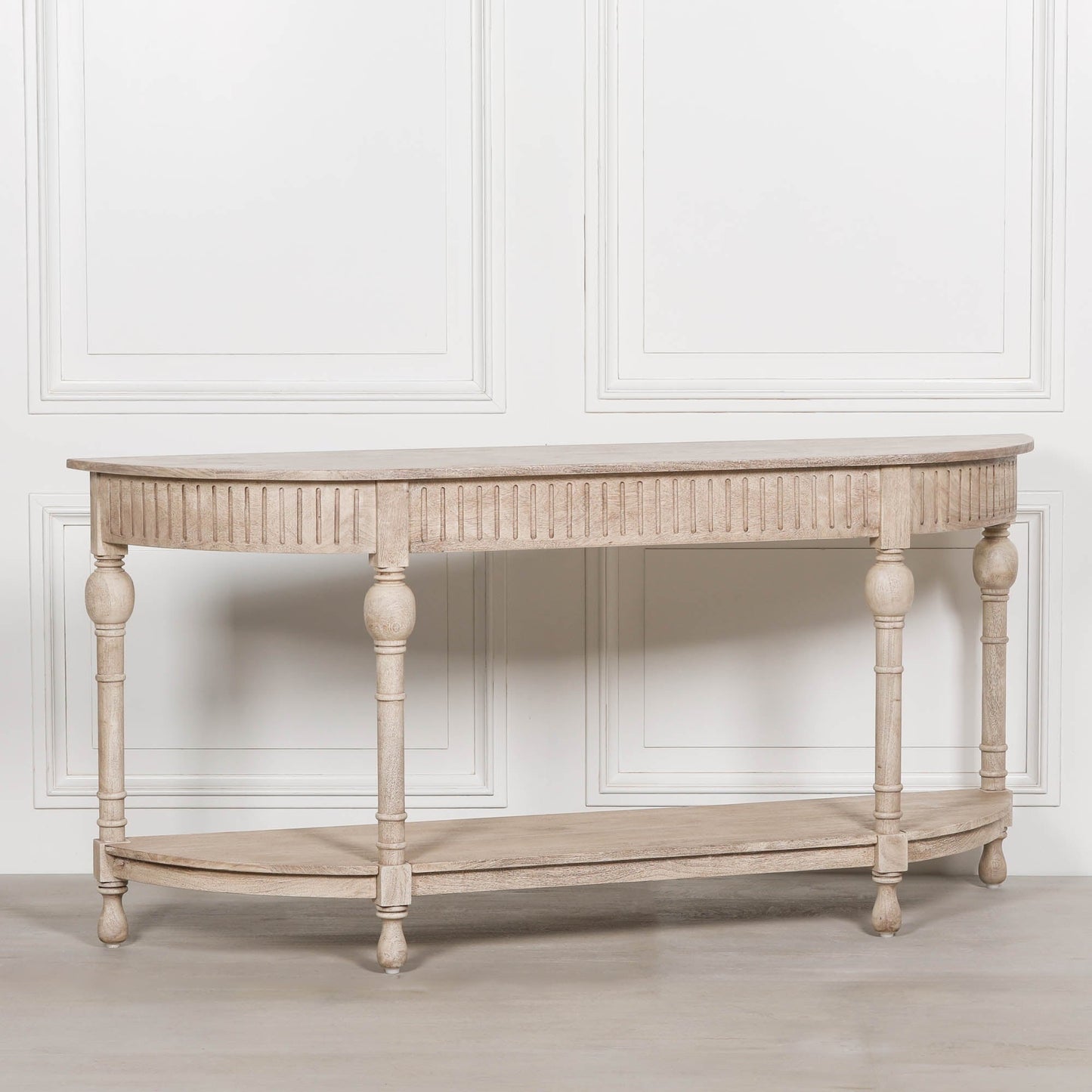 Acacia Wooden Curved Console Console table CasaFenix