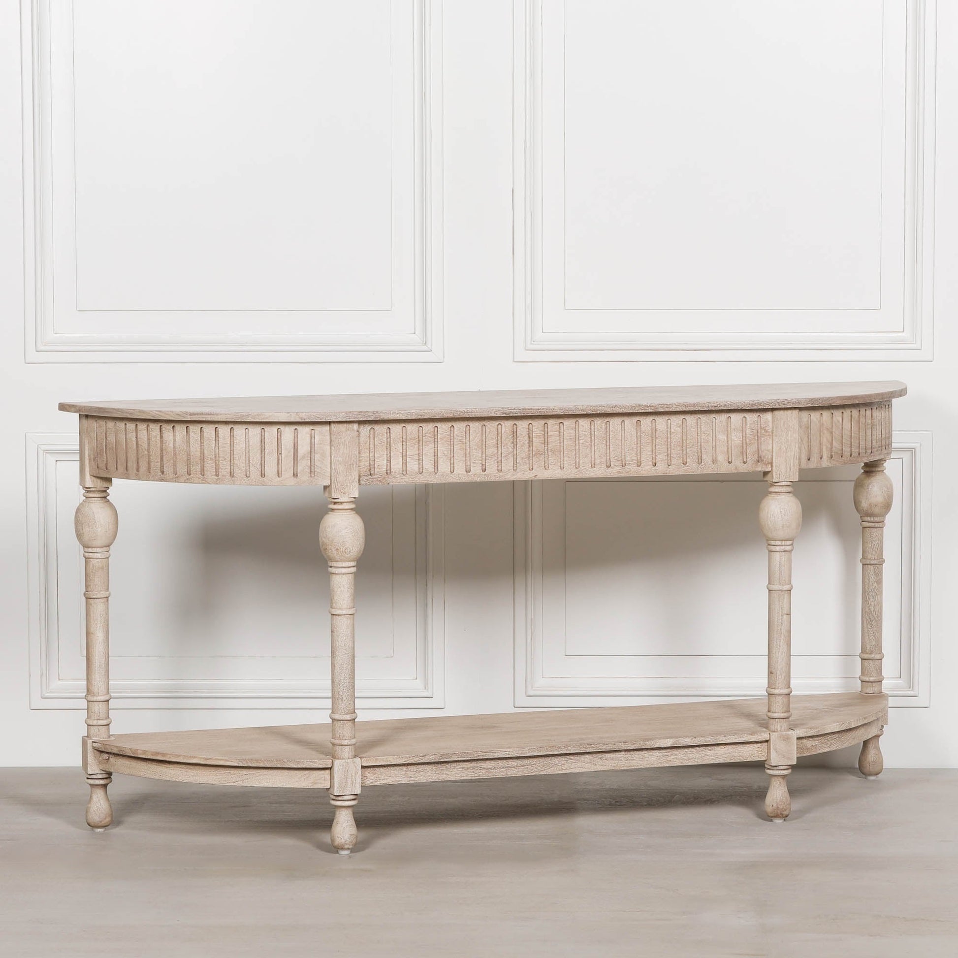 Acacia Wooden Curved Console Console table CasaFenix