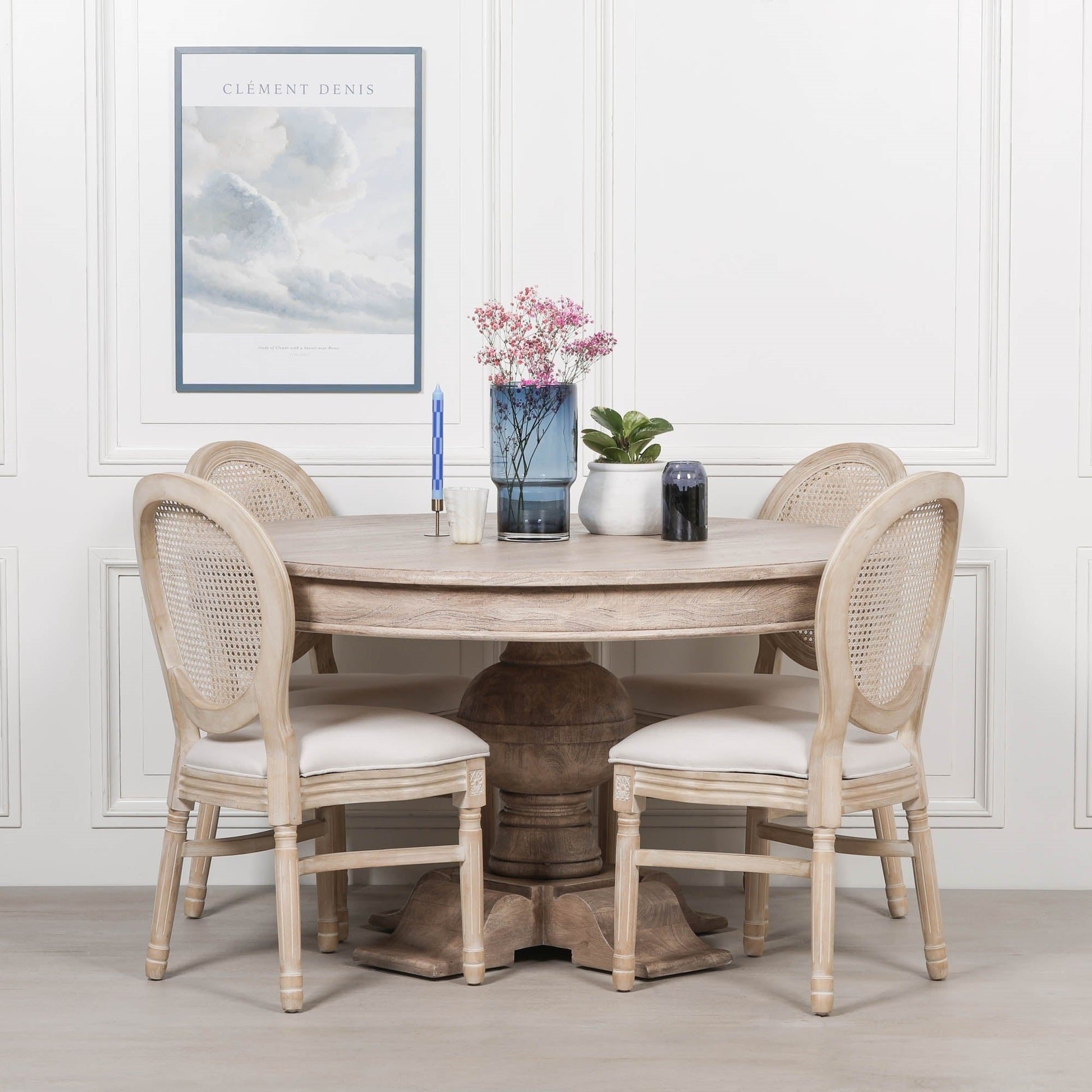 Rustic Acacia Round Ball Dining Table Dining table CasaFenix