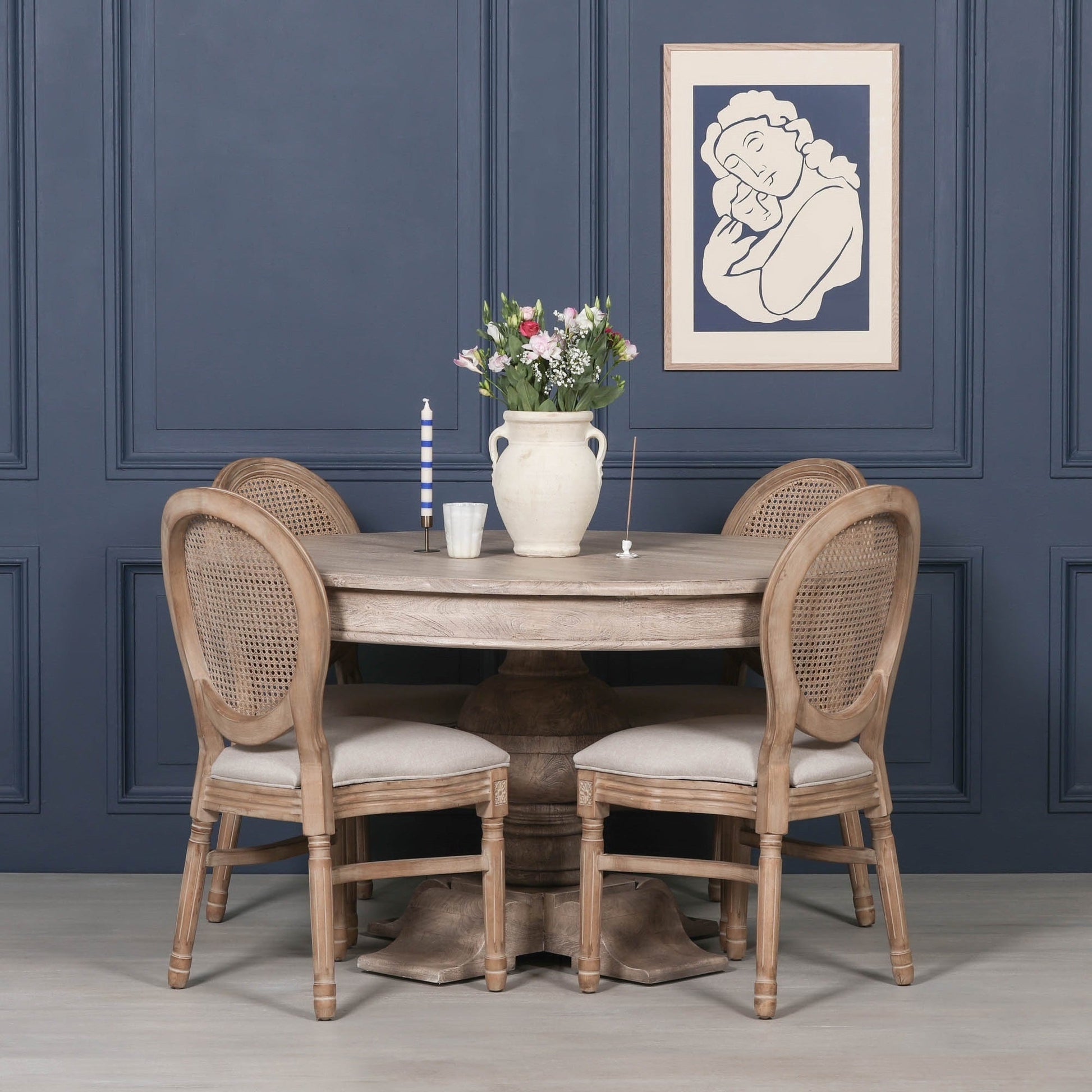Rustic Acacia Round Ball Dining Table Dining table CasaFenix