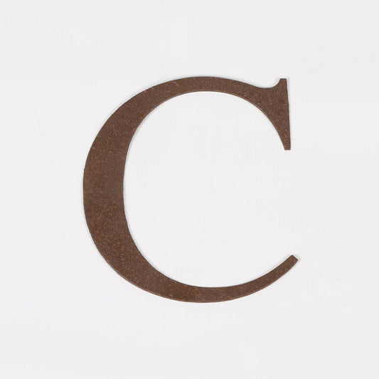 6" Rustic Iron Letter - C Side Table CasaFenix