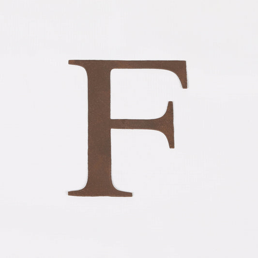 6" Rustic Iron Letter - F Side Table CasaFenix
