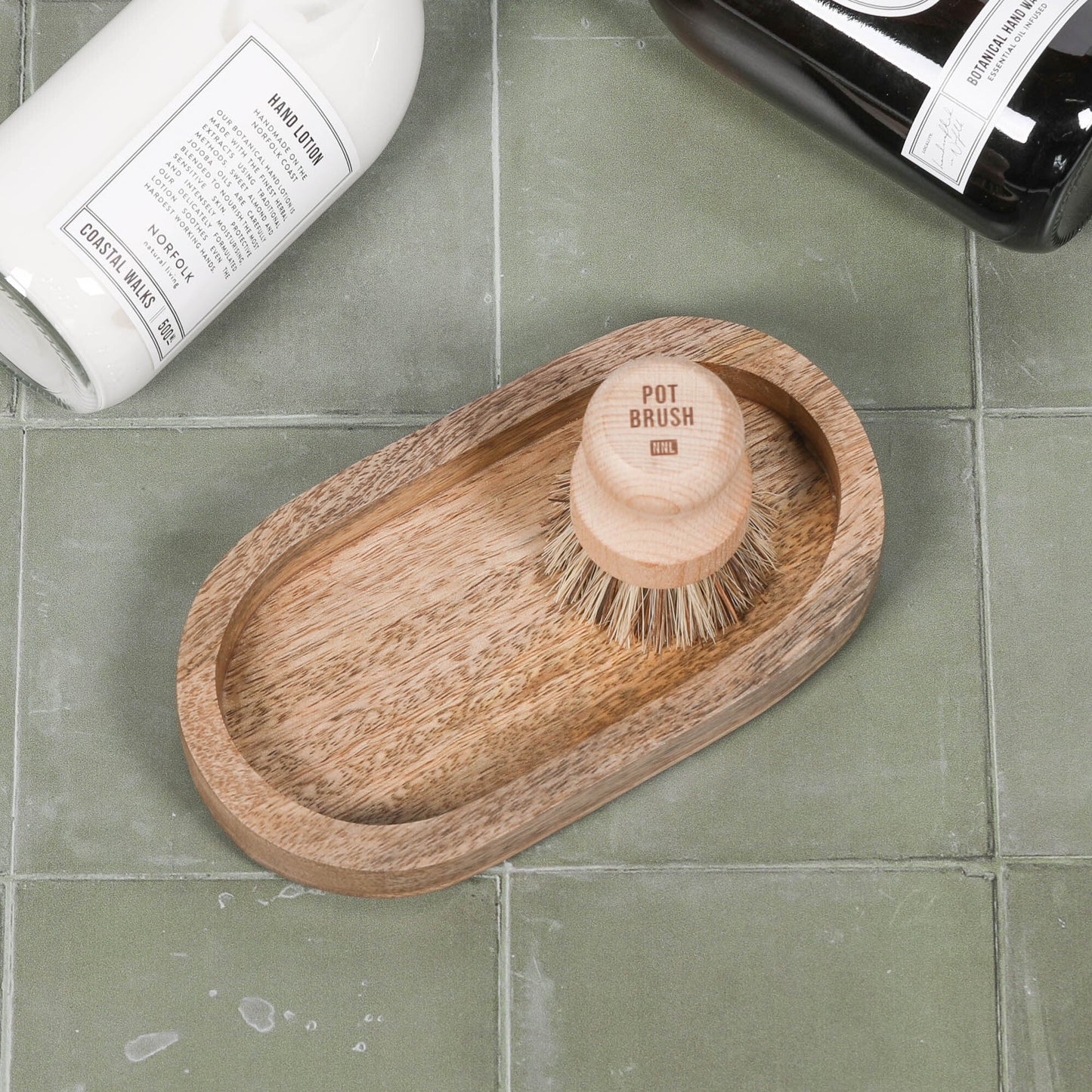 Mango Wood Long Oval Tray with Rubber Feet | 20cm tray CasaFenix