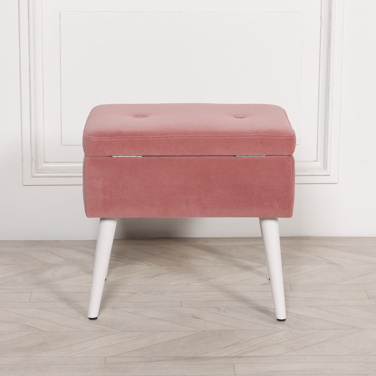 Pink Suitcase Stool with White Legs Stools CasaFenix