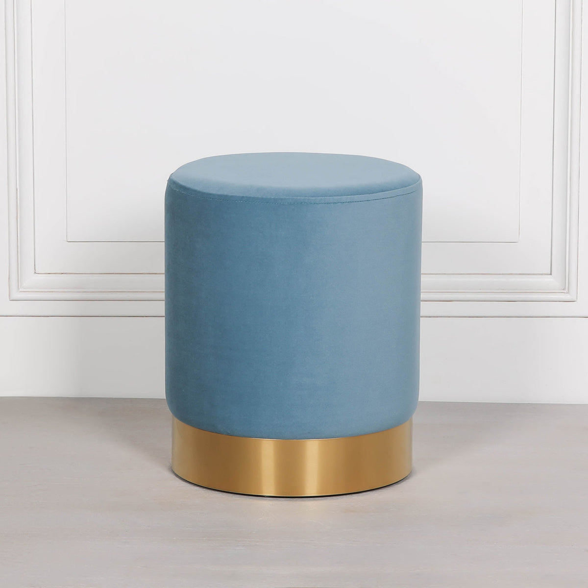 Ocean Blue Round Stool stool CasaFenix