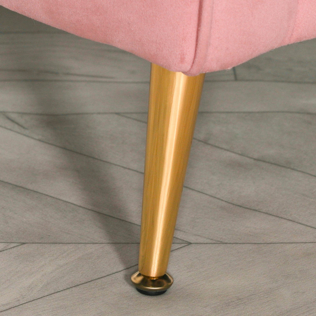 Pink Velvet Armchair with Gold Legs & Matching Cushion Chair CasaFenix
