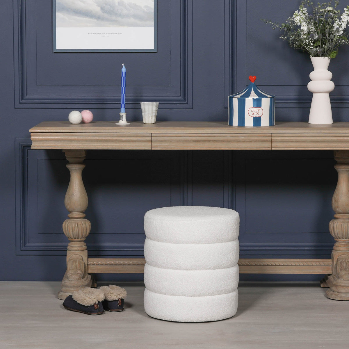 Boucle Beehive Round Stool stool CasaFenix