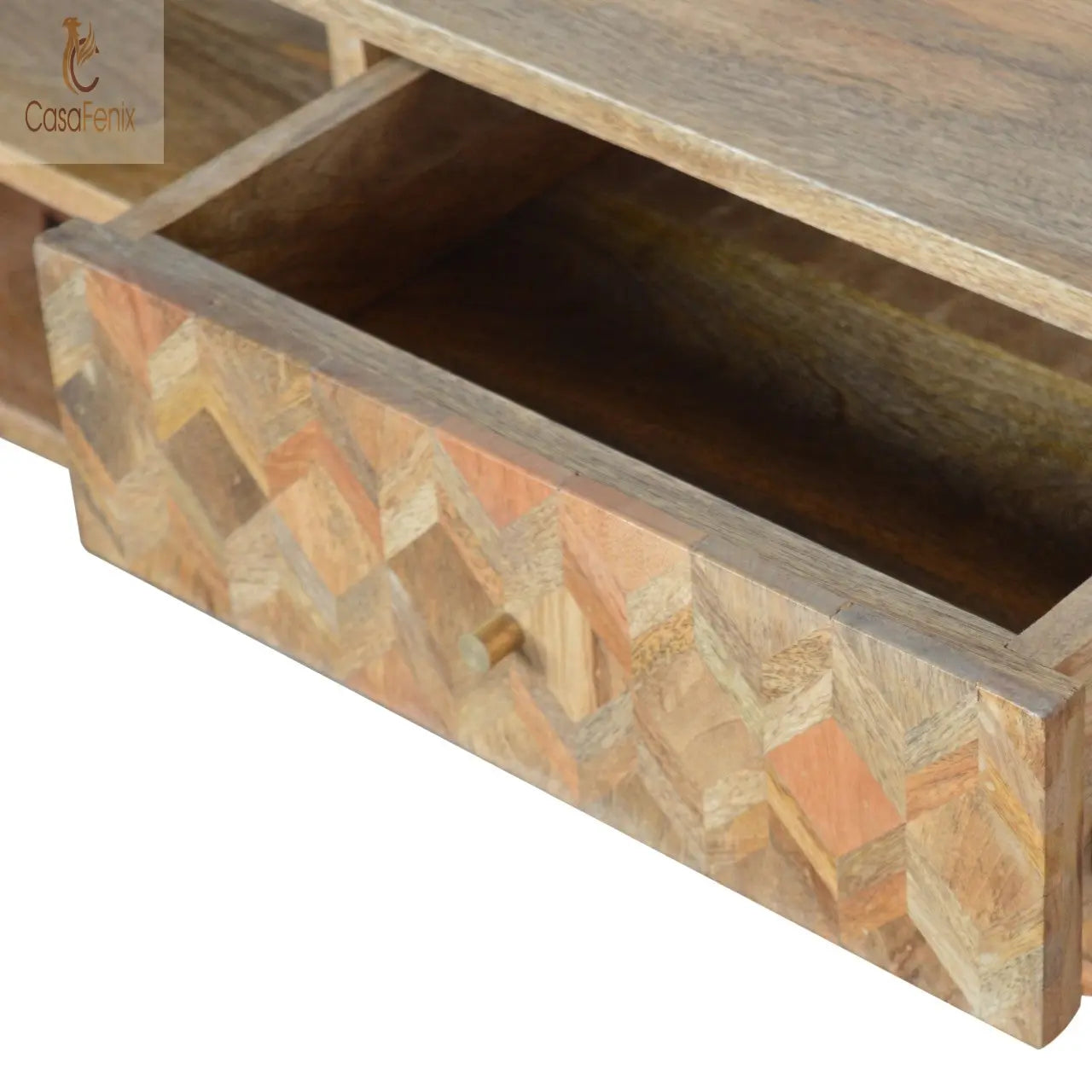 Assorted Oak-ish Media Unit 2 Drawer TV Stand - CasaFenix