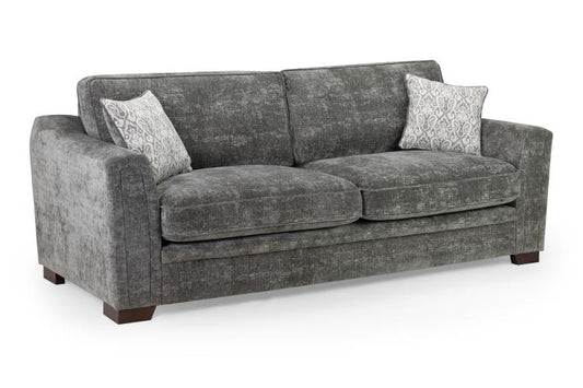 Astrid Plush Button Fabric Sofa in Silver or Slate Grey 2, 3 Seat, 4 Seat Corner Settee Footstool (Copy) Sofa CasaFenix