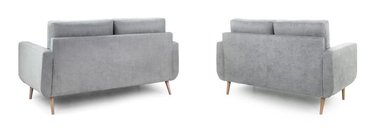 Aurora Plush Fabric Sofa in Grey available in 2, 3 Seat and Footstool (Copy) Sofa CasaFenix