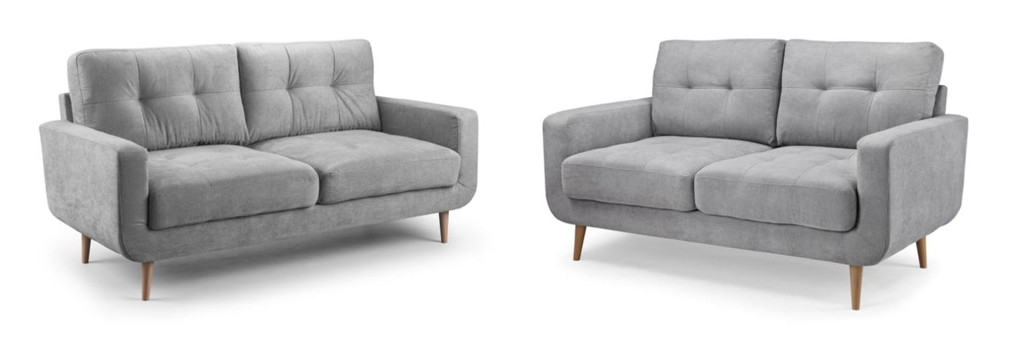 Aurora Plush Fabric Sofa in Grey available in 2, 3 Seat and Footstool (Copy) Sofa CasaFenix