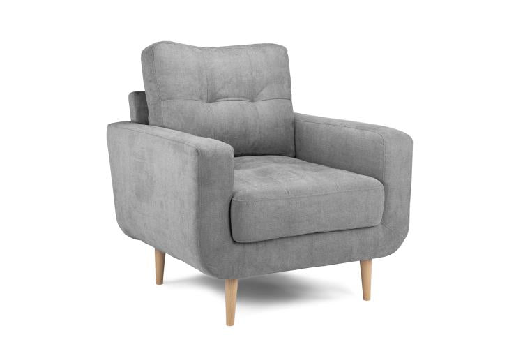 Aurora Plush Fabric Sofa in Grey available in 2, 3 Seat and Footstool (Copy) Sofa CasaFenix