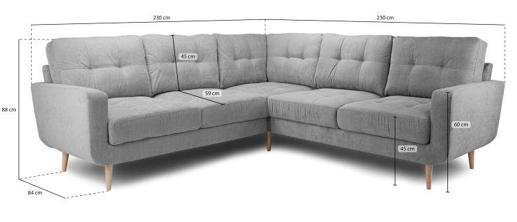 Aurora Plush Fabric Sofa in Grey available in 2, 3 Seat and Footstool (Copy) Sofa CasaFenix