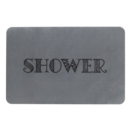 Shower Grey Stone Anti-Mould Non Slip Bath Mat Rug. 60x39cm Bath Mat CasaFenix