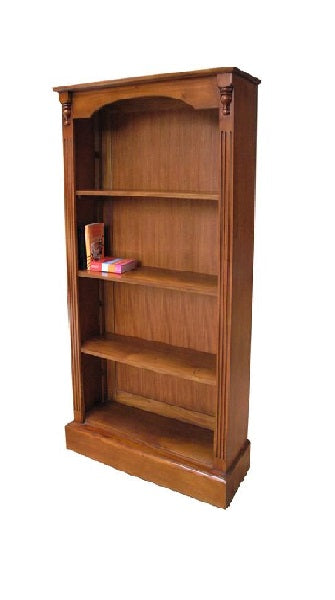 3 Adjustable Shelf Solid Mahogany Victorian Style Bookcase Bookcase CasaFenix