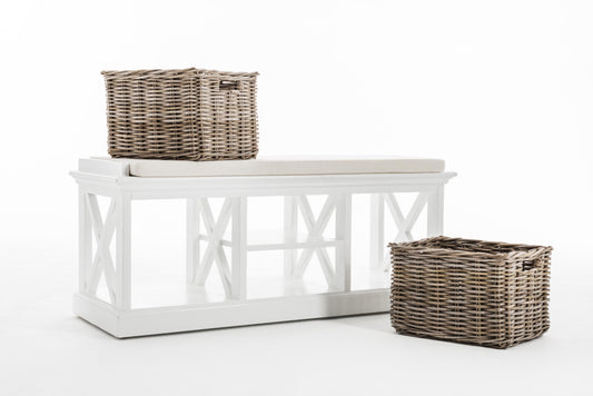 Halifax collection by Nova Solo.  Bench & Basket Set CasaFenix
