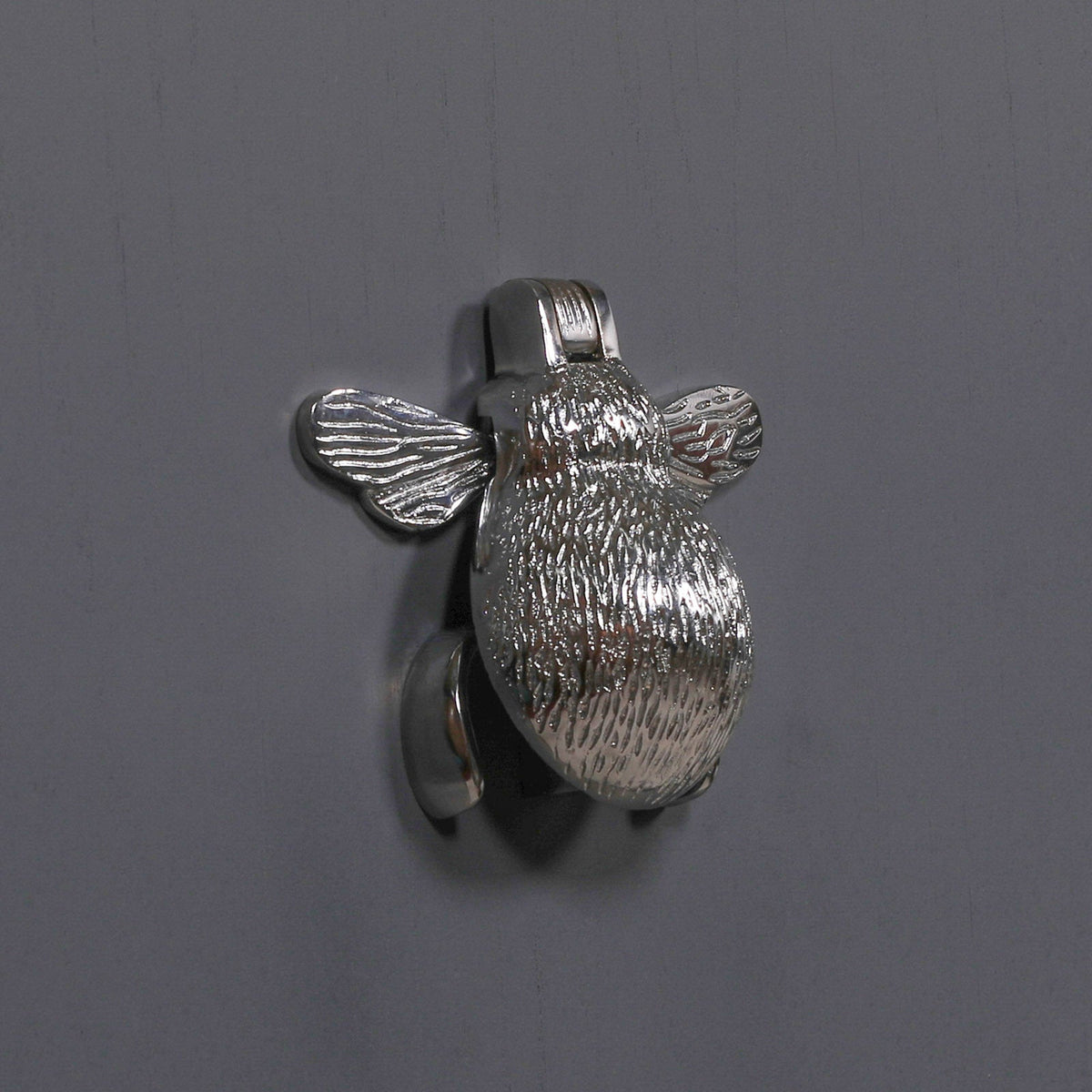 Polished Chrome Bumble Bee Door Knocker — Handcrafted Brass  CasaFenix