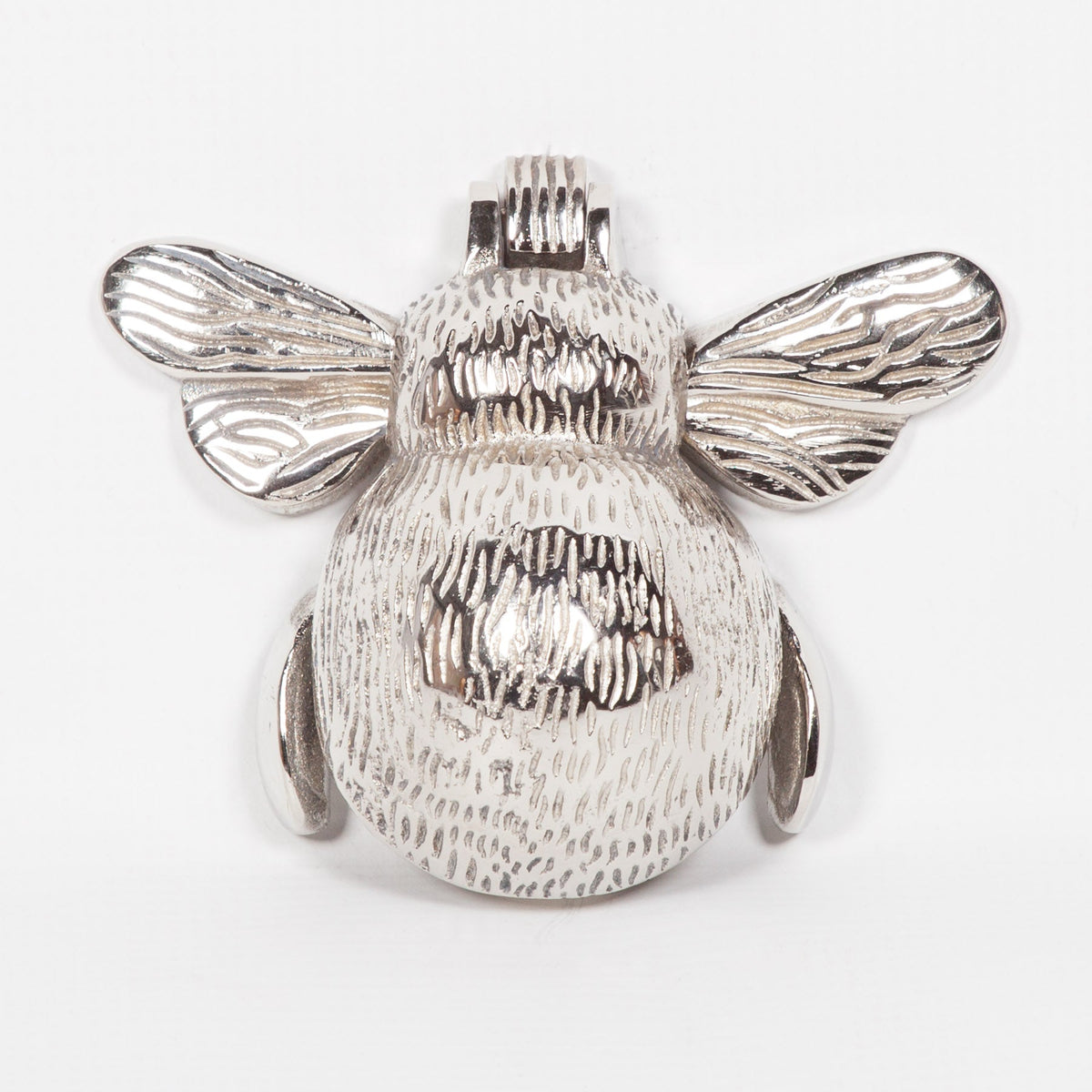 Polished Chrome Bumble Bee Door Knocker — Handcrafted Brass  CasaFenix