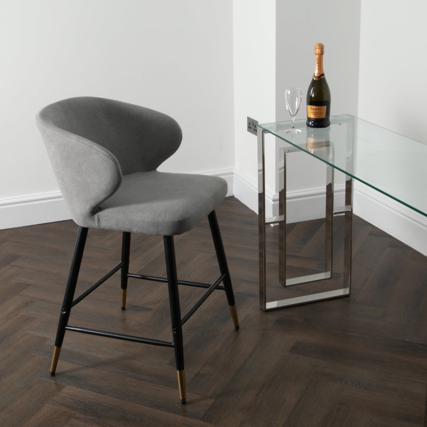 Manhattan Grey Kitchen Bar Stool (set of 2) Bar Stool CasaFenix