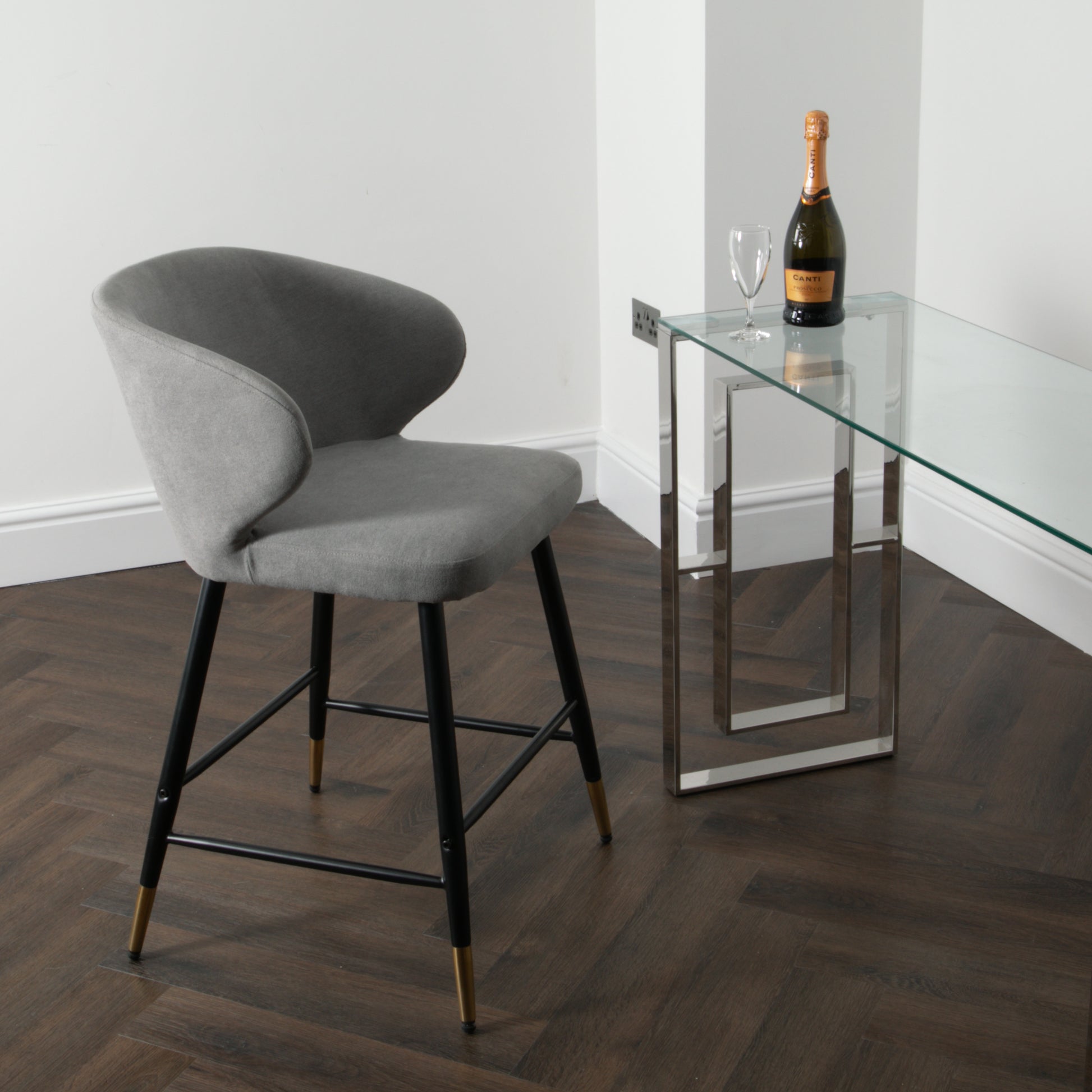 Manhattan Grey Kitchen Bar Stool (set of 2) Bar Stool CasaFenix