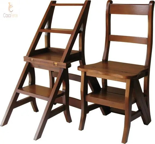 Bedroom Steps Metamorphic Chair Solid Mahogany - CasaFenix