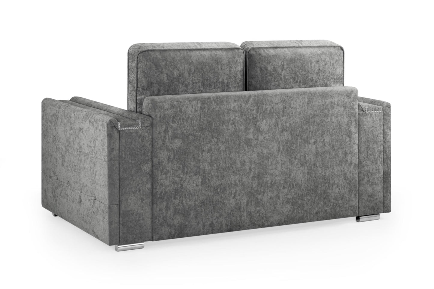 Bentley Plush Button Fabric Sofa in Silver or Slate Grey 2, 3 Seat, 4 Seat Corner Settee Footstool (Copy) Sofa CasaFenix