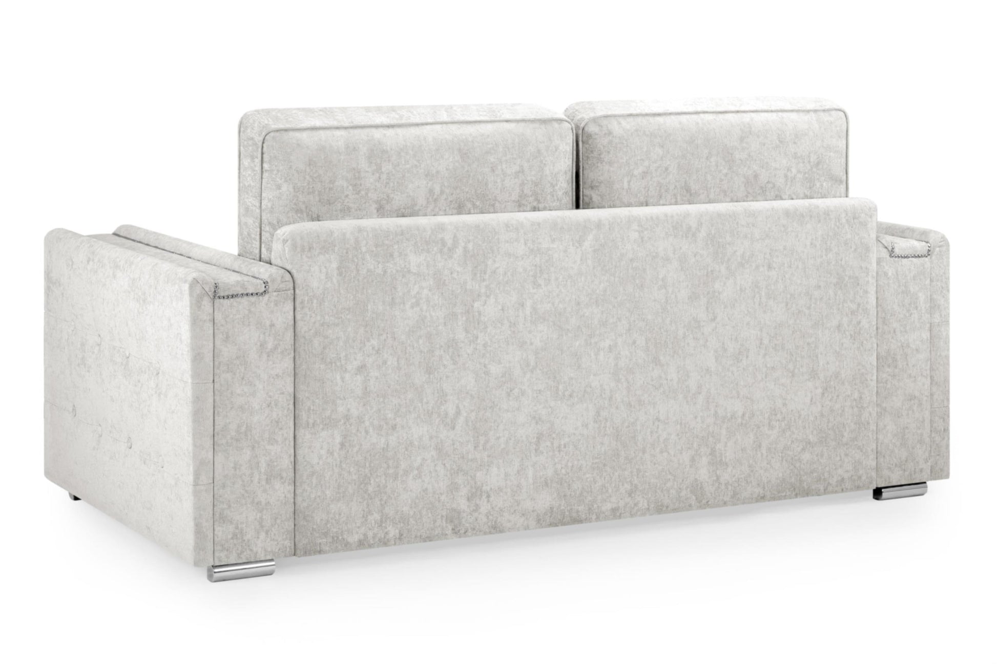 Bentley Plush Button Fabric Sofa in Silver or Slate Grey 2, 3 Seat, 4 Seat Corner Settee Footstool (Copy) Sofa CasaFenix