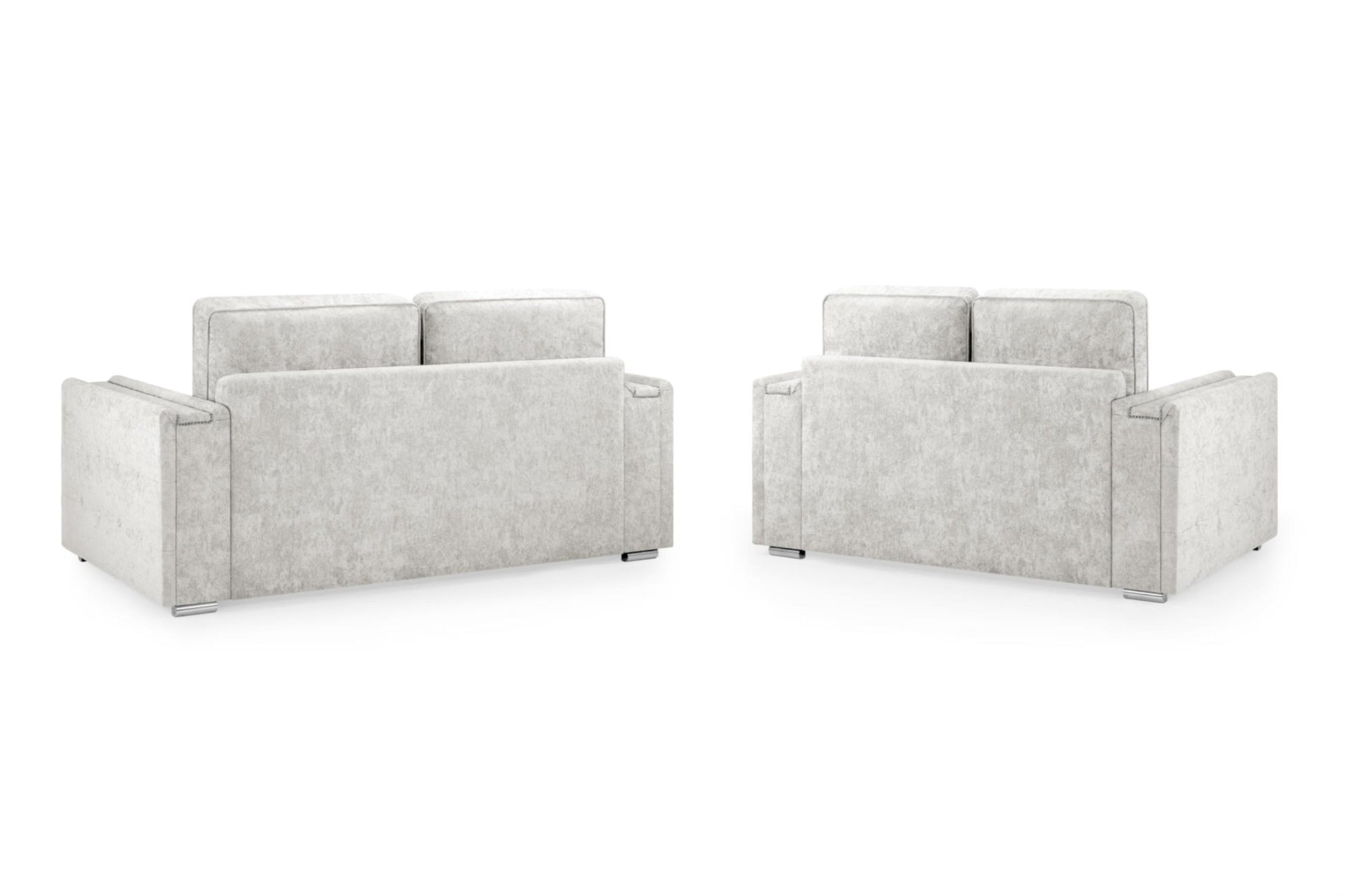 Bentley Plush Button Fabric Sofa in Silver or Slate Grey 2, 3 Seat, 4 Seat Corner Settee Footstool (Copy) Sofa CasaFenix