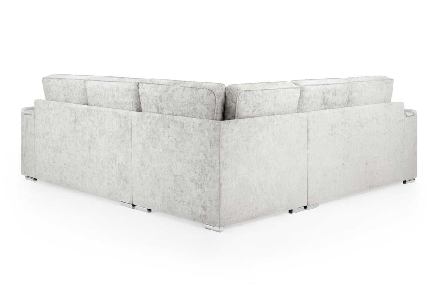Bentley Plush Button Fabric Sofa in Silver or Slate Grey 2, 3 Seat, 4 Seat Corner Settee Footstool (Copy) Sofa CasaFenix