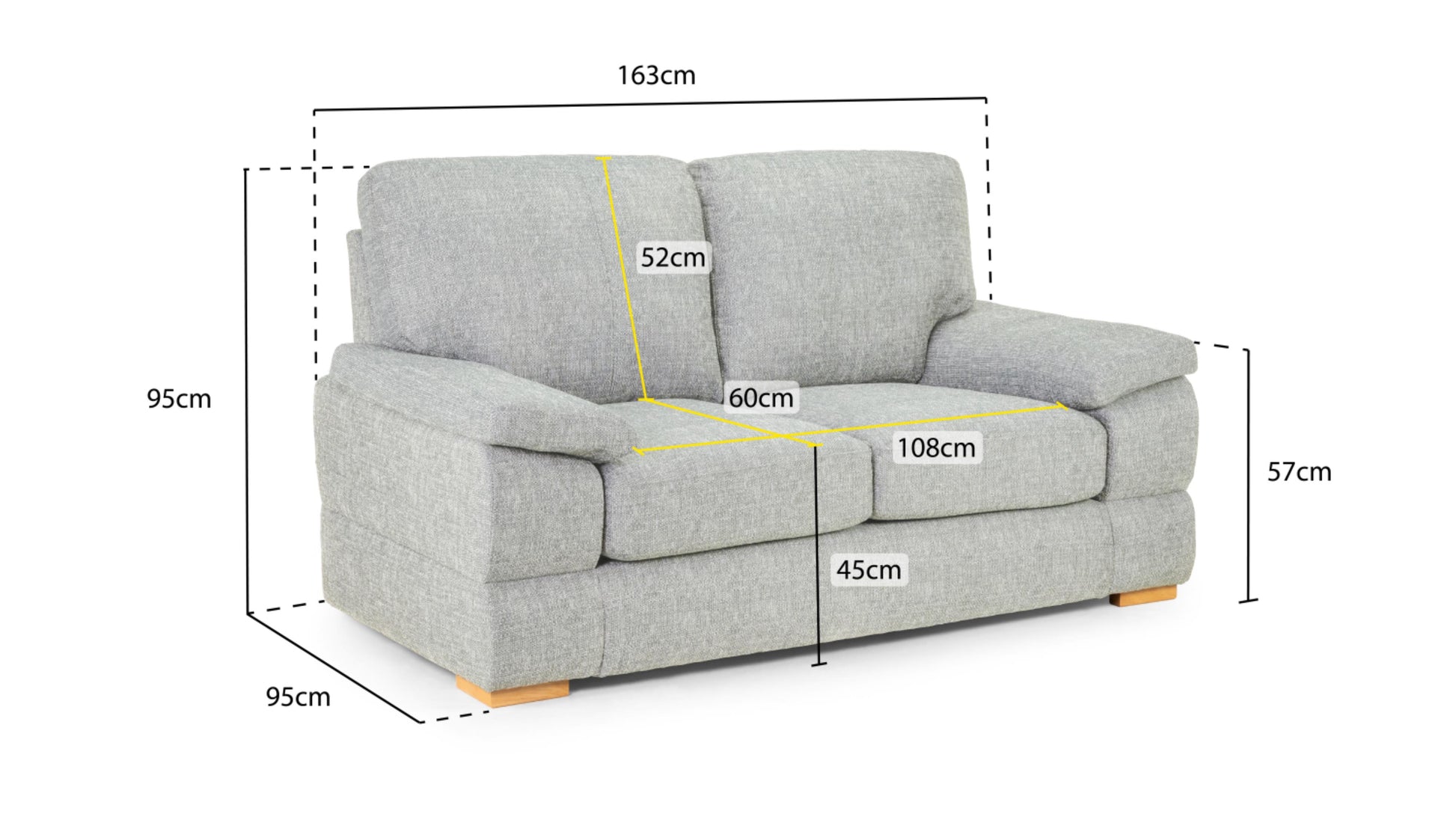 Bento Plush Fabric Sofa in Silver or Charcoal Grey 2, 3 Seat, 4 Seat Corner Settee (Copy) Sofa CasaFenix