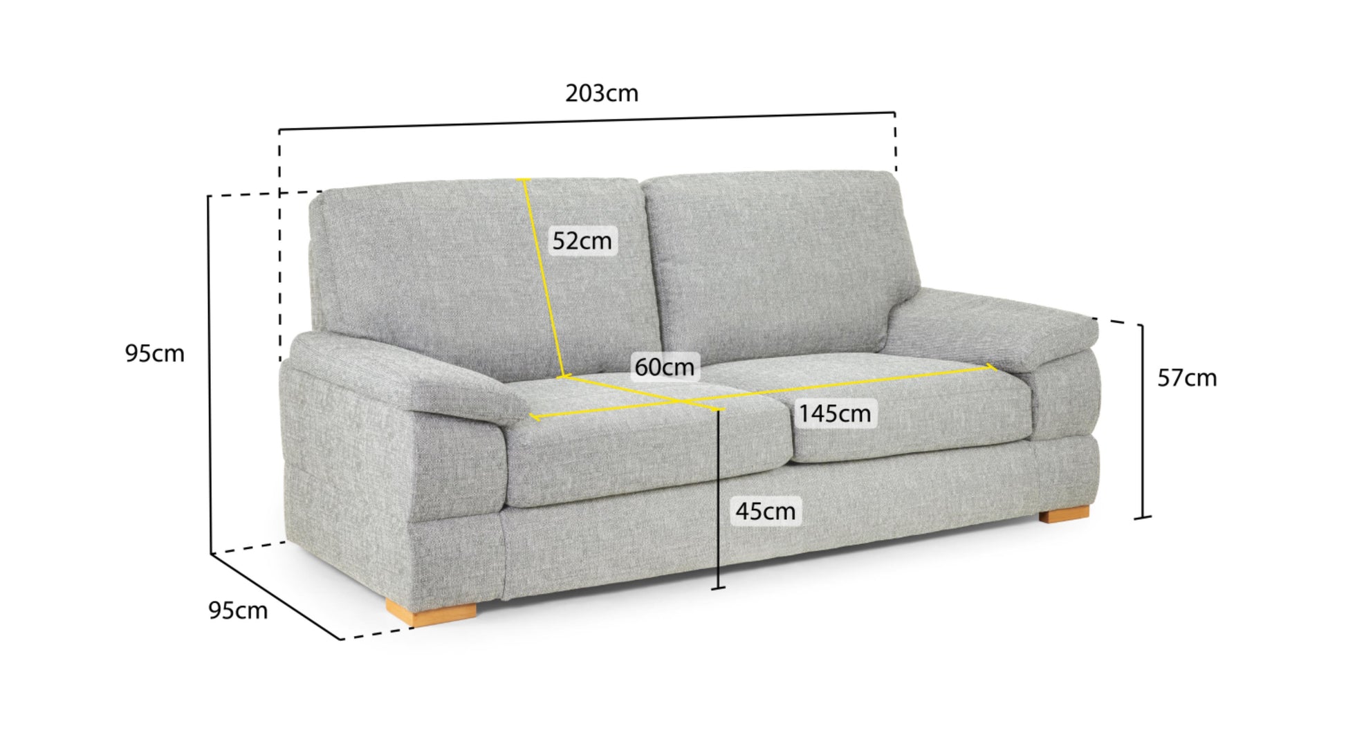 Bento Plush Fabric Sofa in Silver or Charcoal Grey 2, 3 Seat, 4 Seat Corner Settee (Copy) Sofa CasaFenix