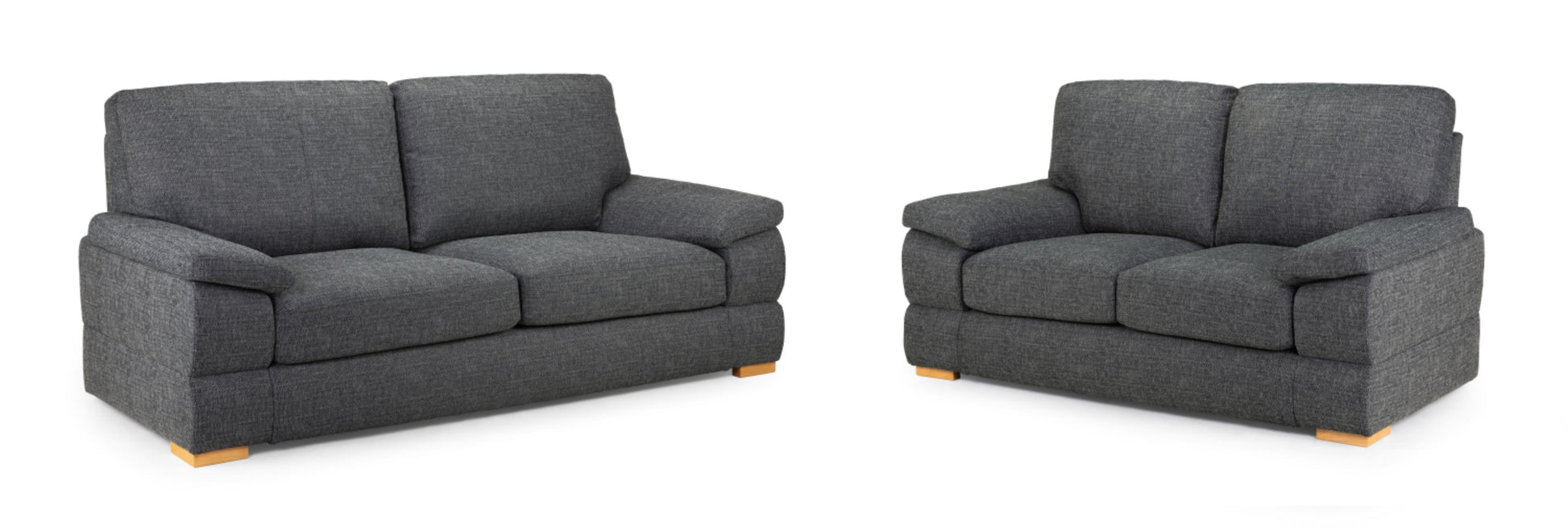 Bento Plush Fabric Sofa in Silver or Charcoal Grey 2, 3 Seat, 4 Seat Corner Settee (Copy) Sofa CasaFenix