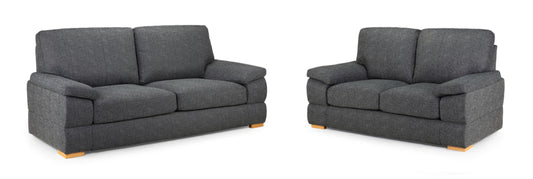 Bento Plush Fabric Sofa in Silver or Charcoal Grey 2, 3 Seat, 4 Seat Corner Settee (Copy) Sofa CasaFenix